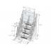 4 Tier Acrylic Countertop and Wall Mount Brochure Holder for 8.5x11 Literature