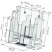2 Tier Acrylic Countertop and Wall Mount Brochure Holder for 8.5x11 Literature