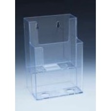 2 Tier Wall Mount / Countertop Brochure Holder for Trifold Literature up to 4 3/8"w LOT of 6 units 2 Tier Wall Mount / Countertop Brochure Holder for Trifold Literature up to 4 3/8"w LOT of 6 units