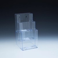 Three Tier Wall Mount / Countertop brochure Holder for Literature up to 4 3/8"W  lot of 12 units