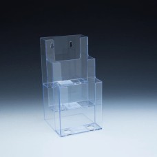 Three Tier Wall Mount / Countertop brochure Holder for Literature up to 4 3/8"W lot of 12 units Three Tier Wall Mount / Countertop brochure Holder for Literature up to 4 3/8"W lot of 12 units