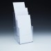 Three Tier Wall Mount / Countertop brochure Holder for Literature up to 4 3/8"W lot of 12 units Three Tier Wall Mount / Countertop brochure Holder for Literature up to 4 3/8"W lot of 12 units