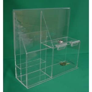 Donation Box with Brochure Holder
