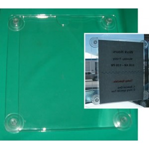 Sign Holder with Suction Cups, Vertical, Regular