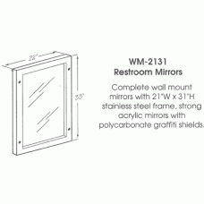 Restroom Mirror with Frame