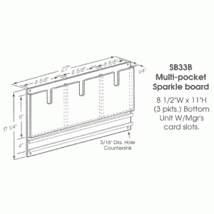 Multi-Pocket Sparkle Board w/Mgr's card slots