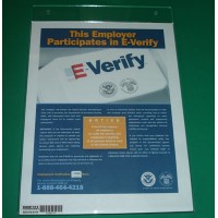 E-Verify Sign Holder, Wall-Mount